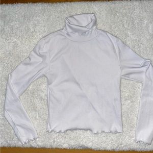White Cropped Turtleneck Size Small from Princess Polly